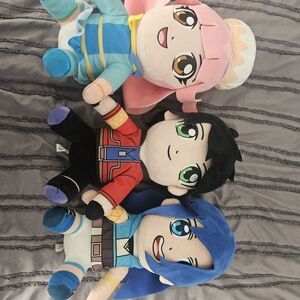 Itsfunneh The Krew Painting Rainbows, Blue Hair, Plush ,Draco Dragon Lot Of 3